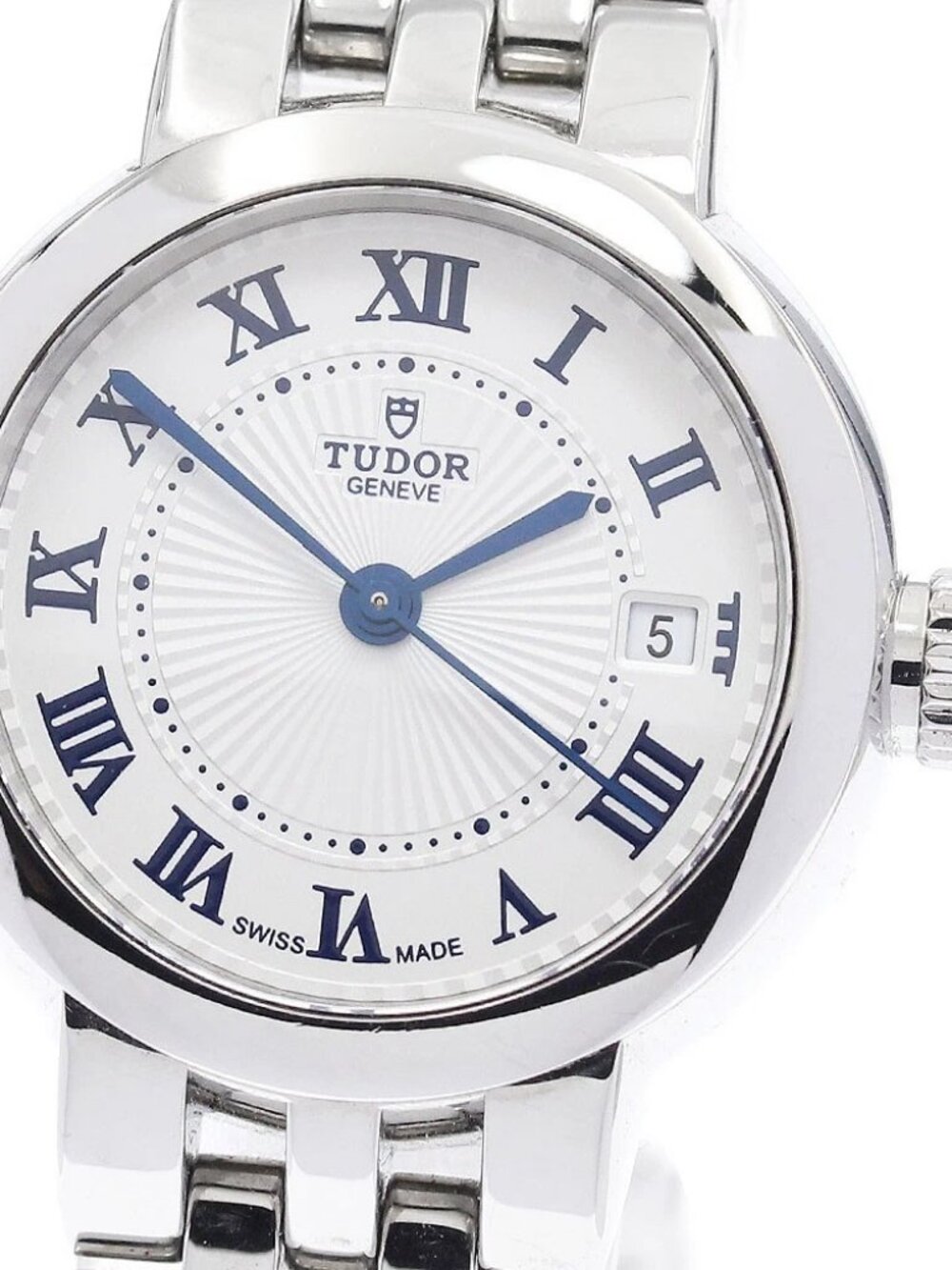 TUDOR Clair de Rose 35200 Date Silver Dial Automatic Ladies Watch